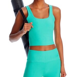 Bloomingdales Aqua Athletic Winter Green Top & Pants Set Size Small